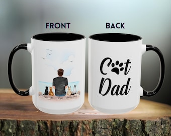 Personalized Cat Mug, Cat Dad Mug, Cat Daddy Coffee Mug, Cat Lover Mug, Pet Mug, Cat Dad Gift, Cat Coffee Cup, Cat Gifts, Custom Cat Mug