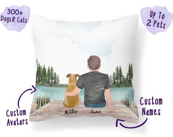 Personalized Dad Dog Pillow, Dog Dad Pillow, Dog Pillow, Pet Pillow, Dog Dad Pillow, Dog Dad Pillow, Custom Dog Pillow