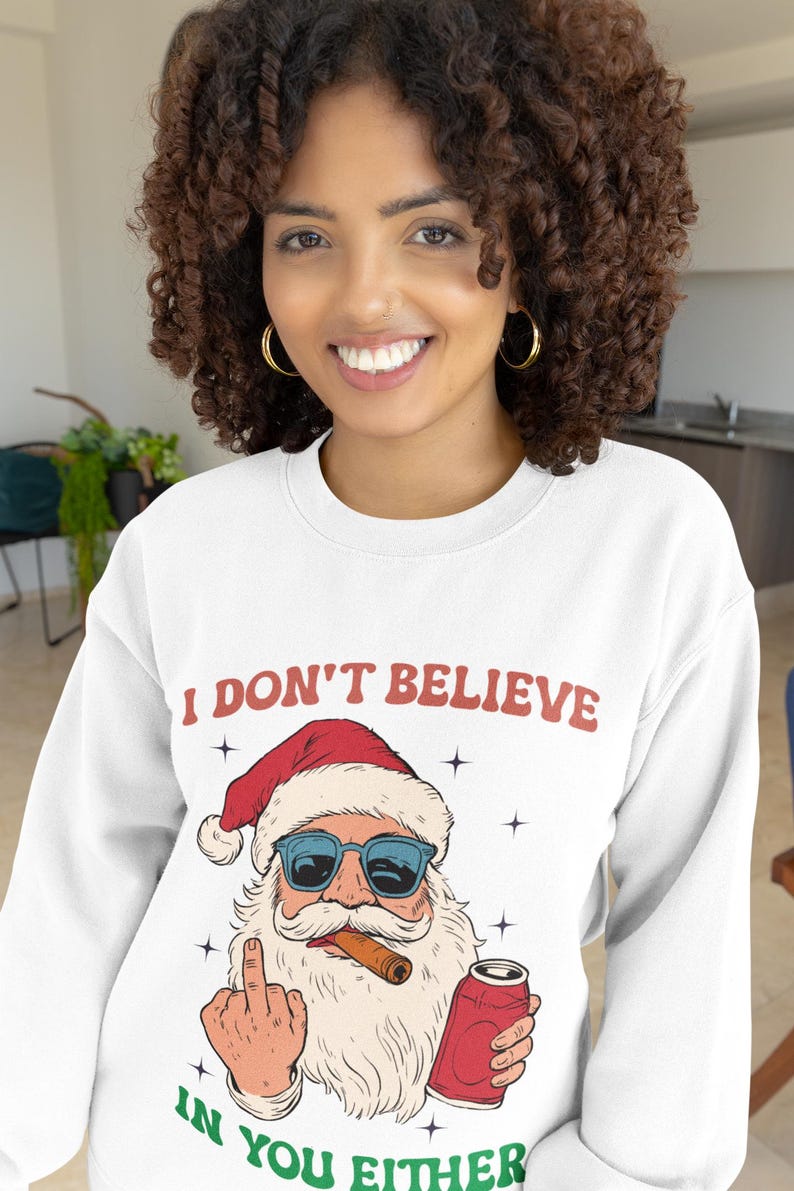 PopSockets PopGrip Con Design 'Flip Off Santa' – Babbo Natale Con Dito Medio, Supporto E Impugnatura Per Smartphone - 4