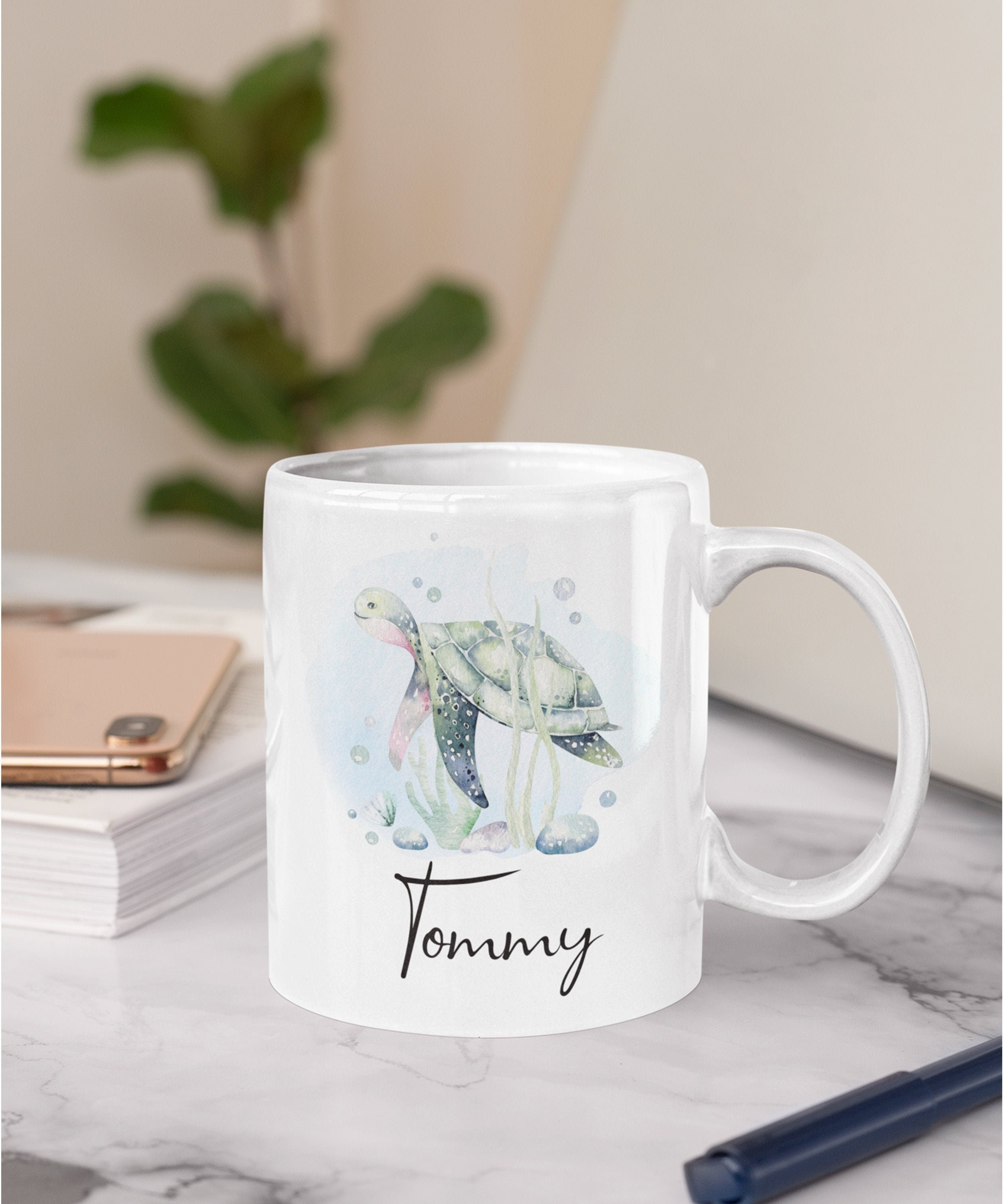 Personalized Turtle Mug Turtle Gifts Turtle Gift for Her Etsy