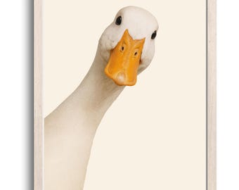 Rolig anka badrumsväggkonst, anka present till henne, anka present till honom, söt toalett humordekor, anka djur poster, digital nedladdning