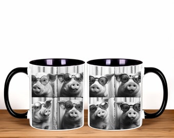 Pig Photo Booth Coffee Mug, Pig Mug, Pig Gifts, Pig Lover Gift, Pig Gift for Pig Lovers, Pig Art, Pig Birthday Gift