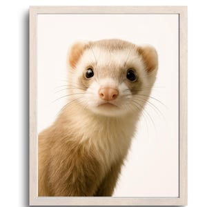 Funny Ferret Bathroom Wall Art, Ferret Gift For Her, Ferret Gift For Him, Cute Toilet Humor Decor, Ferret Animal Poster, Digital Download