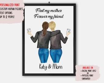 Stampa personalizzata per la festa della mamma, regalo per madre e figlia, regalo per la mamma, regali per la mamma, regalo per la festa della mamma da parte della figlia, regalo per la festa della mamma
