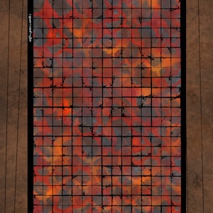 Lava Battle Mat voor rollenspel DnD en Roll20