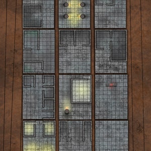 DnD 12 Dungeon Battle Mats pack