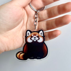 Cute Red Panda Keychains, original animal charms