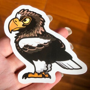 Aquila di mare di Steller, simpatico adesivo impermeabile a forma di uccello: rapace