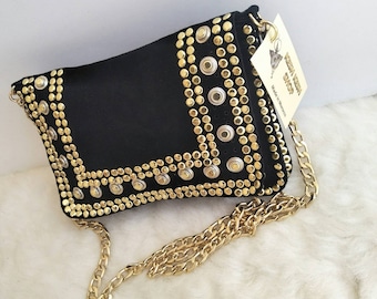 Crossbody studded bag,clutch bag,leather bags,woman's gift Adjustable strap Berber design