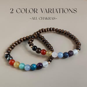 Chakra Alignment Bracelet Gemstone Healing Energy Jewelry Rainbow Gemstone Bracelet healthy gifts under 20 dollar gifts yoga beads