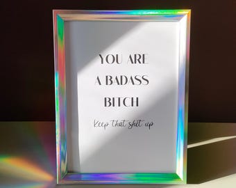 Zachęcająca ramka na zdjęcia inspirujący prezent przyjaciel Pozytywne potwierdzenie wystrój domu biuro fraza