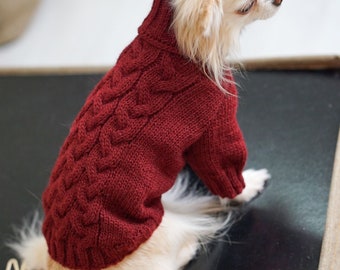 Dog Sweater, Warm Dog Sweater, Dog Sweatshirt, Dog Knitted, Dog Shirt, Dog Clothing, Dog coat, Dog coat hood, Warm dog hoodie