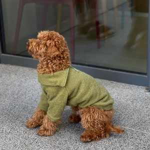 Dog Sweater, Warm Dog Sweater, Dog Sweatshirt, Dog Knitted, Dog Shirt, Dog Clothing, Dog coat, Dog hoodie, Dog coat hood, Warm dog hoodie image 1