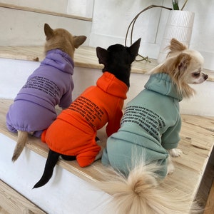 Chándal para perro, traje para perro, disfraces para perro, pijama para perro, chándal para perro, ropa para perro, ropa para mascotas, abrigo para perro, chaqueta para perro, suéter para perro imagen 3