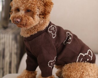 Dog Sweater, Warm Dog Sweater, Dog Sweatshirt, Dog Knitted, Dog Shirt, Dog Clothing, Dog coat, Dog coat hood, Warm dog hoodie