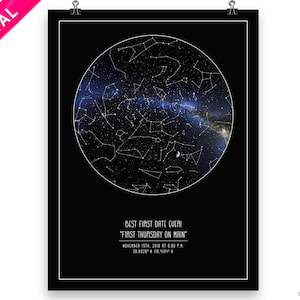 カスタム星空マップデジタル、リアルな夜空マップ、記念日のパーソナライズされたギフト、誕生日カード、彼女/彼へのギフト、星の下で生まれた
