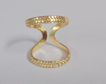 Arthritis finger splint adjustable sterling silver 925 or yellow bronze one piece, Minimalist Ring, Gold ring, Joint relief ring, Brass Ring
