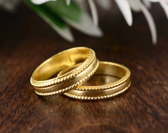 Thin band ring,14k solid gold bead band ring, dainty bead band ring, 14k thin wedding ring, stacking gold ring, 14k stacking ring, christmas
