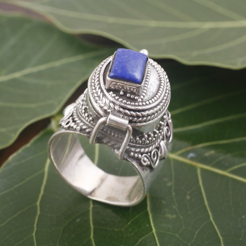 sterling ring 92.5/% sterling silver ring Open design Lapis Lazuli gemstone silver ring handmade ring Lapis Lazuli gemstone ring rings