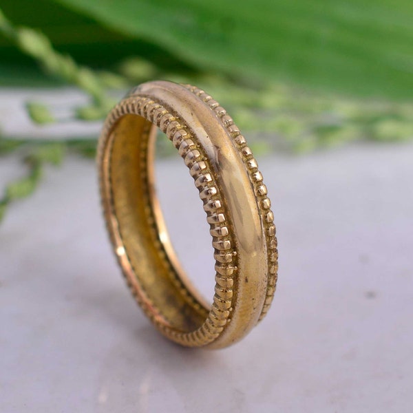 Statement Gold brass ring, boho ring, 14K Gold Plated Brass Band ring, vintage ring, Dainty ring, women gift ring, thumb ring,     AK-3ud1a
