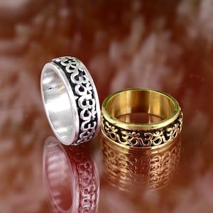 Om Ring 925 STERLING SILVER 925 AUM Ohm Hindu Yoga Om Mantra Talisman Protective Amulet Sacred Symbol Harmony Universe,