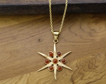 Textured Gold Leaf Pendant • Boho Nature Necklace • Handmade Brass Charm • Minimalist Jewelry for Her
