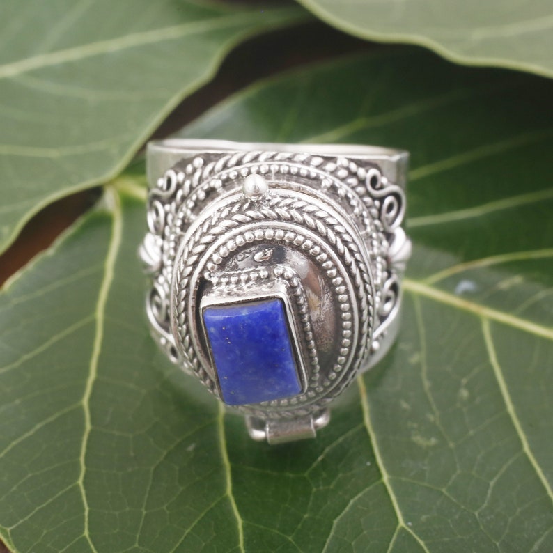 sterling ring 92.5/% sterling silver ring Open design Lapis Lazuli gemstone silver ring handmade ring Lapis Lazuli gemstone ring rings
