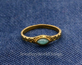 Gold Vermeil Ring - Gold Vermeil Ring - Gold Vermeil Ring - Marquise Form Ring