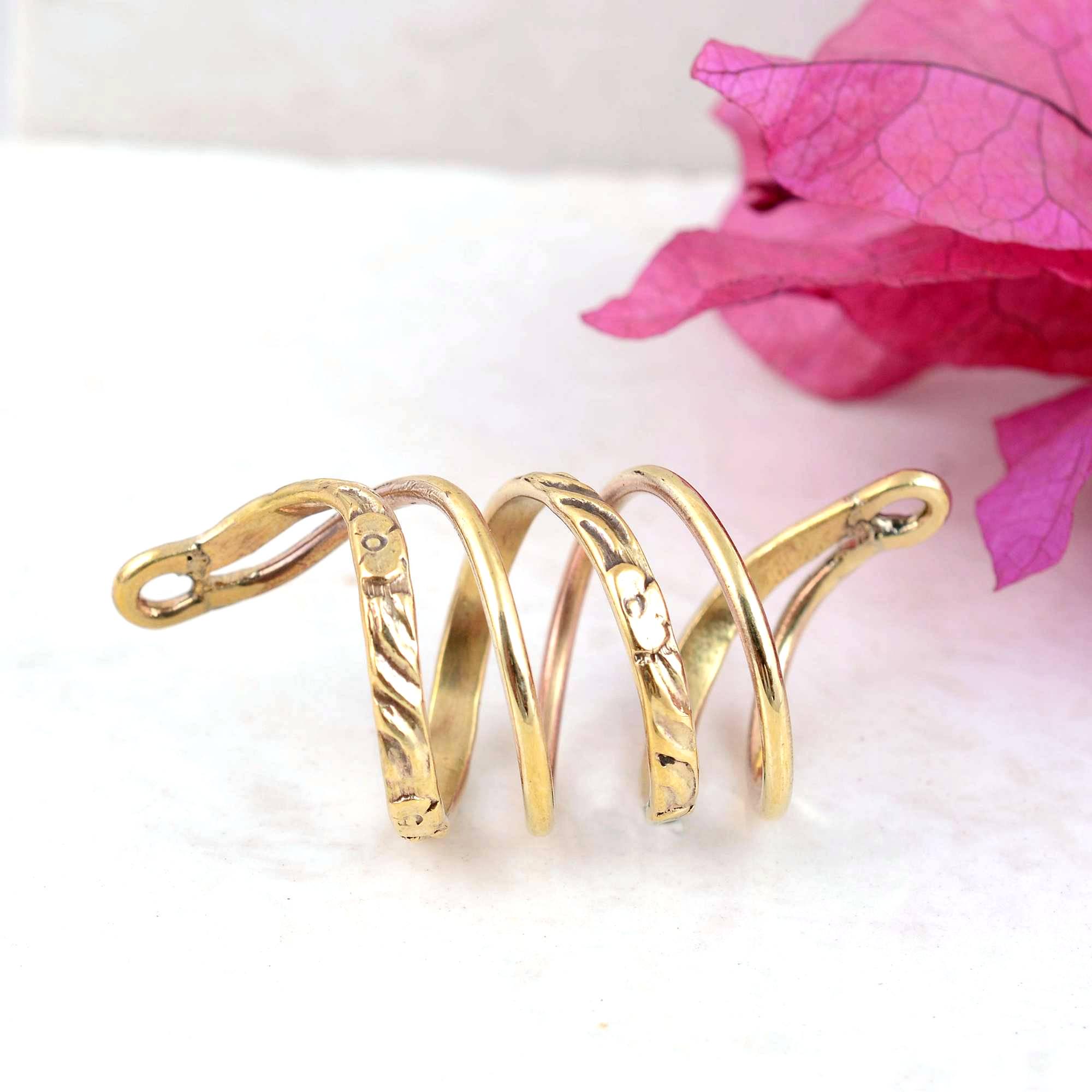 Gold Spiral Finger Splint Ring for Arthritis & EDS – Hypermobility ...