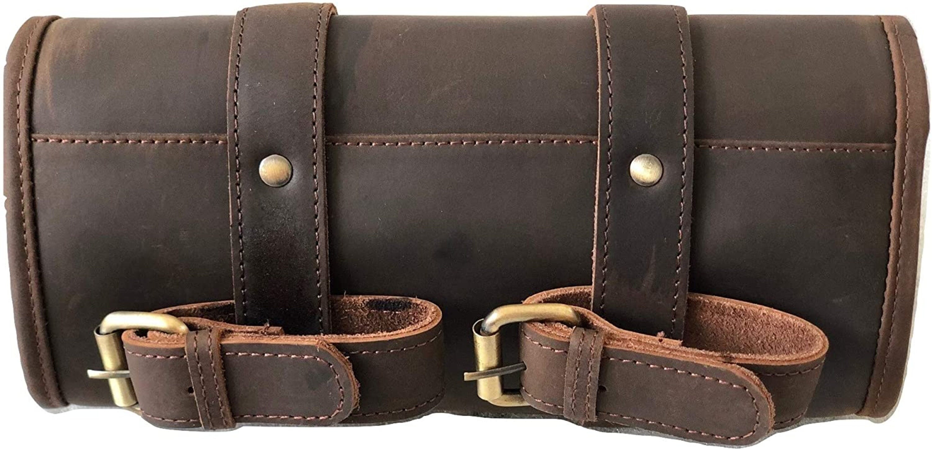 Leather Motorcycle Bag Saddle Bicycle Bag Leather Handlebar Etsy