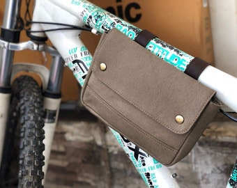 Canvas motorcycle bag, small Handlebar Bag, small Bicycle Bag, Cycling Bag Panniers Saddle Bag, Motorcycle Bag, bicycle handlebar tool bag