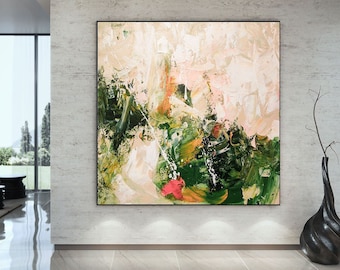 Large Painting on Canvas,Extra Large Painting on Canvas,large art on canvas,square painting,large modern canvas DIc017