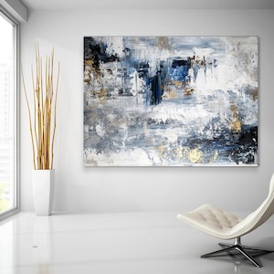 Original Abstract Painting - Canvas Wall Art, Bedroom Decor, Large Wall Art, Modern Abstract Art, Canvas Paintings, Textured Art, BNC023