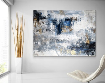 Original Abstract Painting - Canvas Wall Art, Bedroom Decor, Large Wall Art, Modern Abstract Art, Canvas Paintings, Textured Art, BNC023