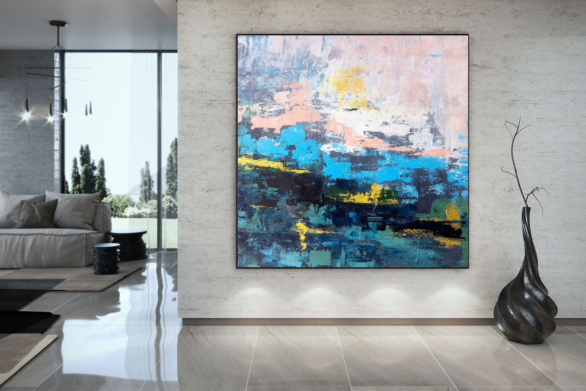 Original Abstract Canvas ArtLarge Abstract Canvas Artoil | Etsy