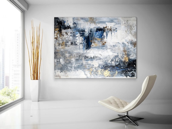 Original Abstract Painting Canvas Wall Art, Bedroom Decor, Large Wall Art,  Modern Abstract Art, Canvas Paintings, Textured Art, BNC023 