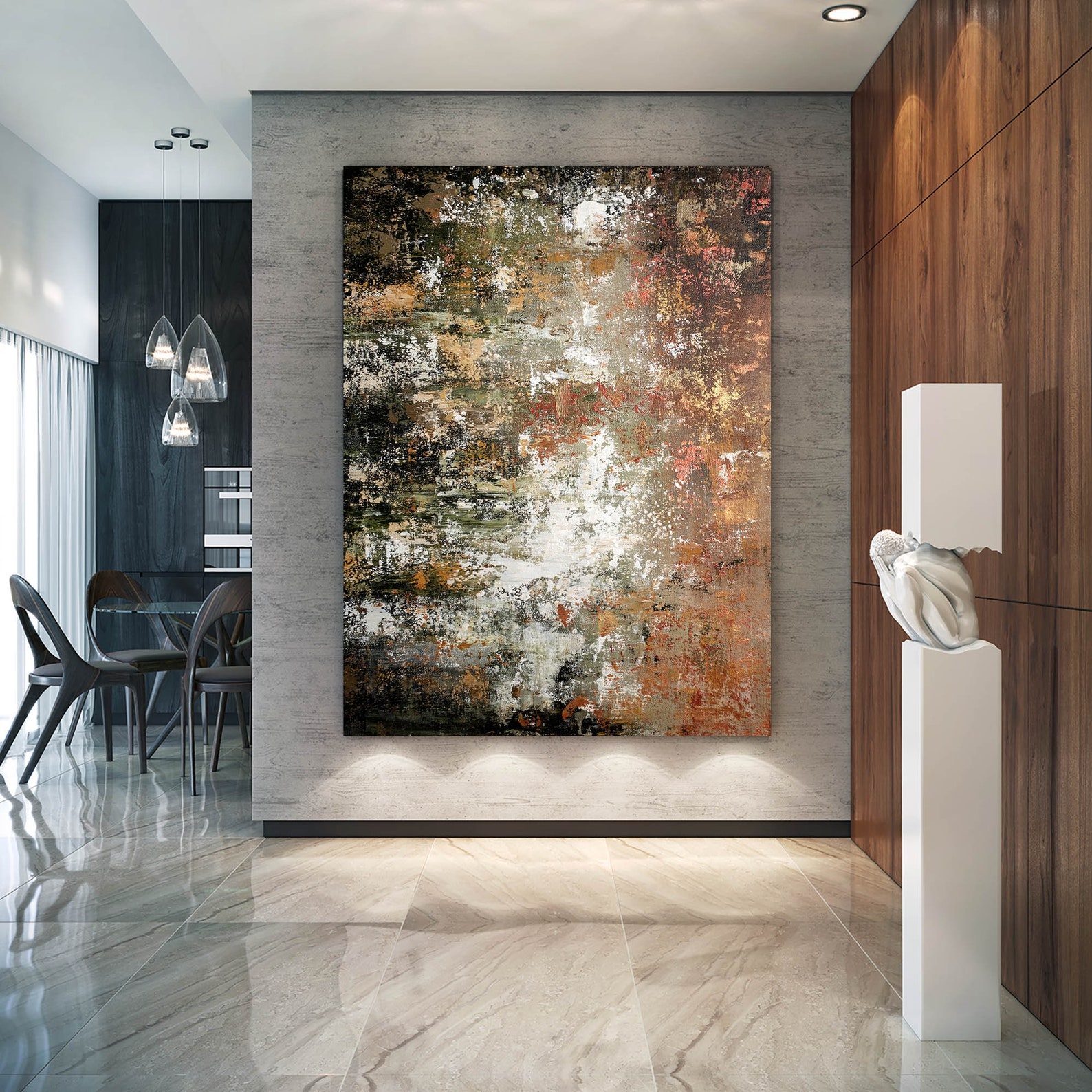 Large Modern Wall Art Paintinglarge Abstract Wall - Etsy UK