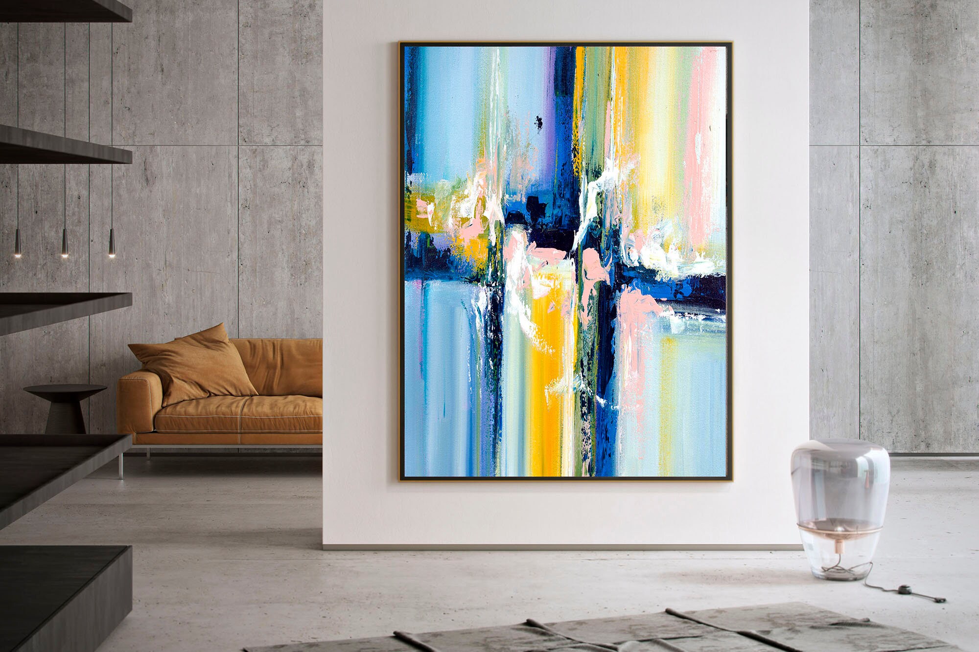 Extra Large Wall Art Original Art Bright Abstract Original Etsy UK