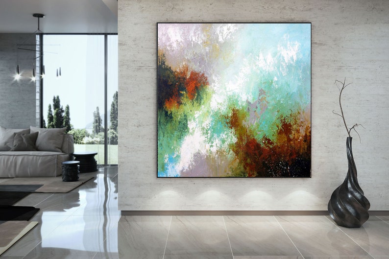 Large Abstract Painting,Modern abstract painting,bright painting art,knife oil painting,abstract painting,acrylic textured DAc007