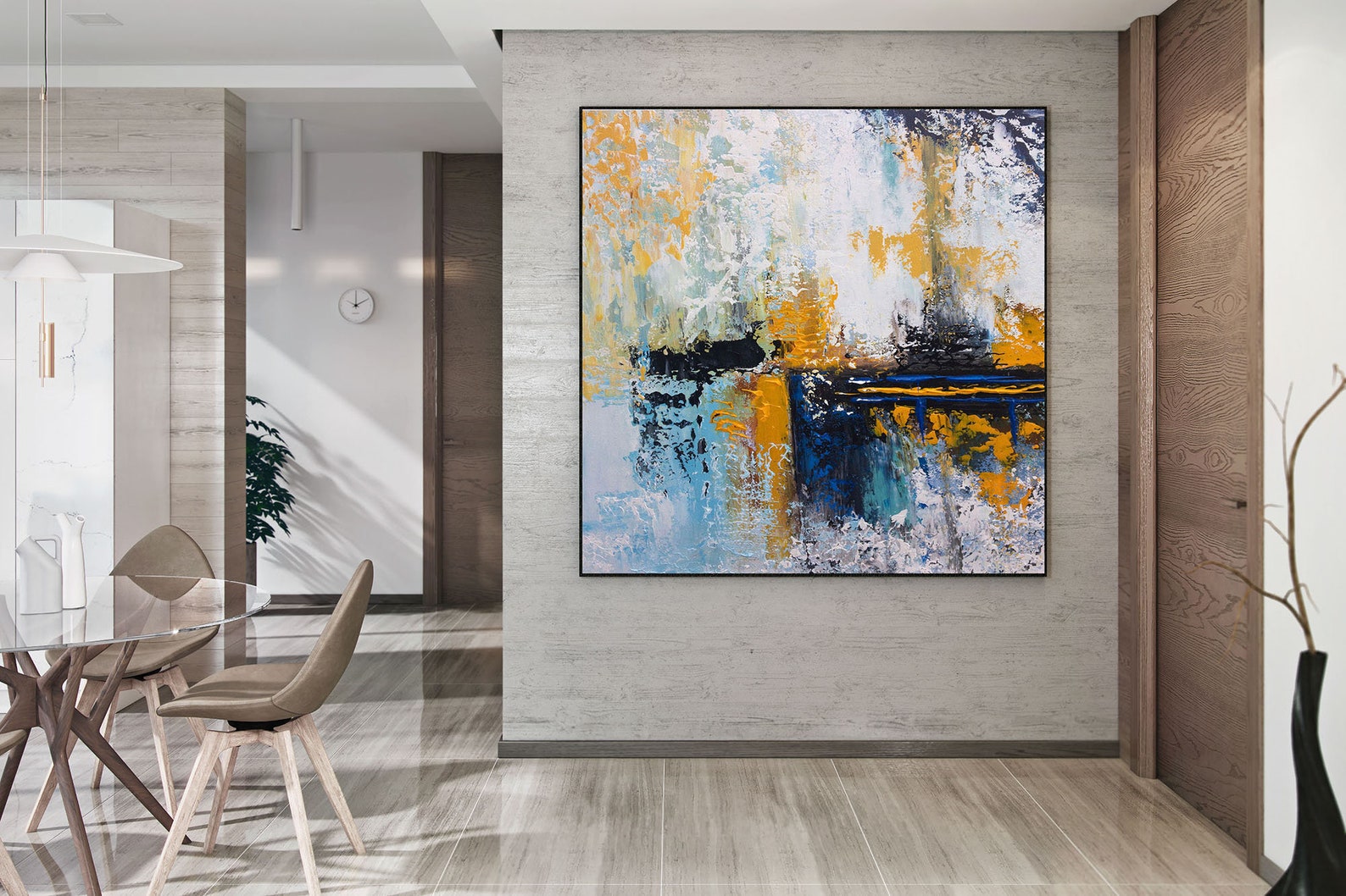 Large Modern Wall Art Paintinglarge Abstract Wall - Etsy UK