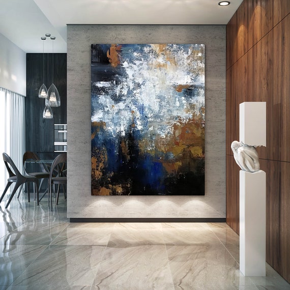 Large Modern Wall Art Paintingsquare Paintingcanvas Wall Etsy