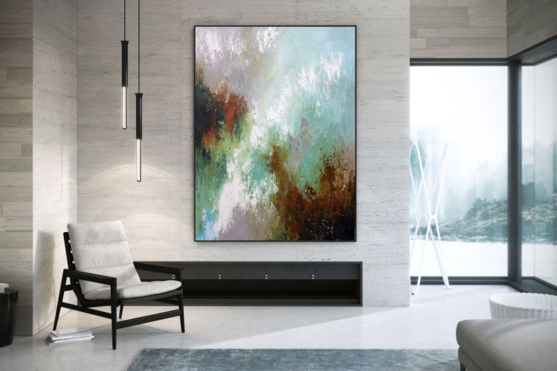 Large Abstract Painting,Modern abstract painting,bright painting art,knife oil painting,abstract painting,acrylic textured DAc007