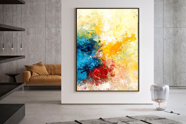 Extra Large Wall Art Original Art Bright Abstract Original Etsy