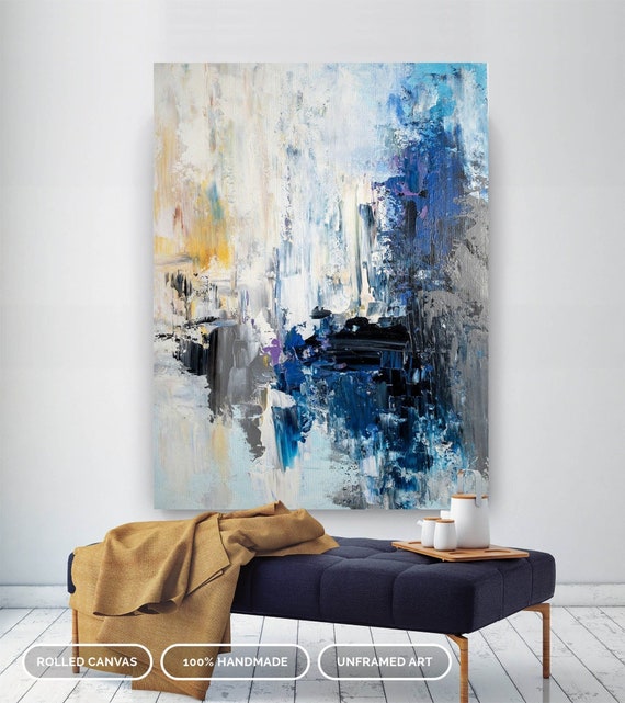 Modern Texture Wall Art Bright colors Abstract Oil Painting On Canvas Large  Original Painting For Living
