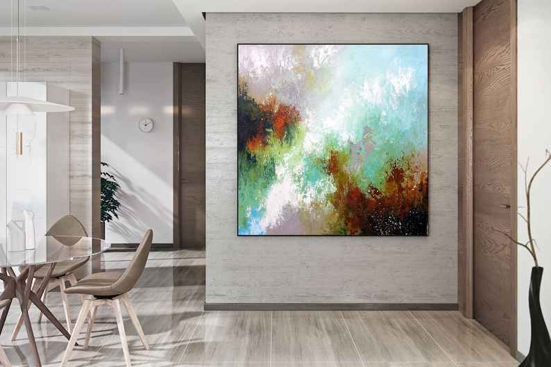 Large Abstract Painting,Modern abstract painting,bright painting art,knife oil painting,abstract painting,acrylic textured DAc007
