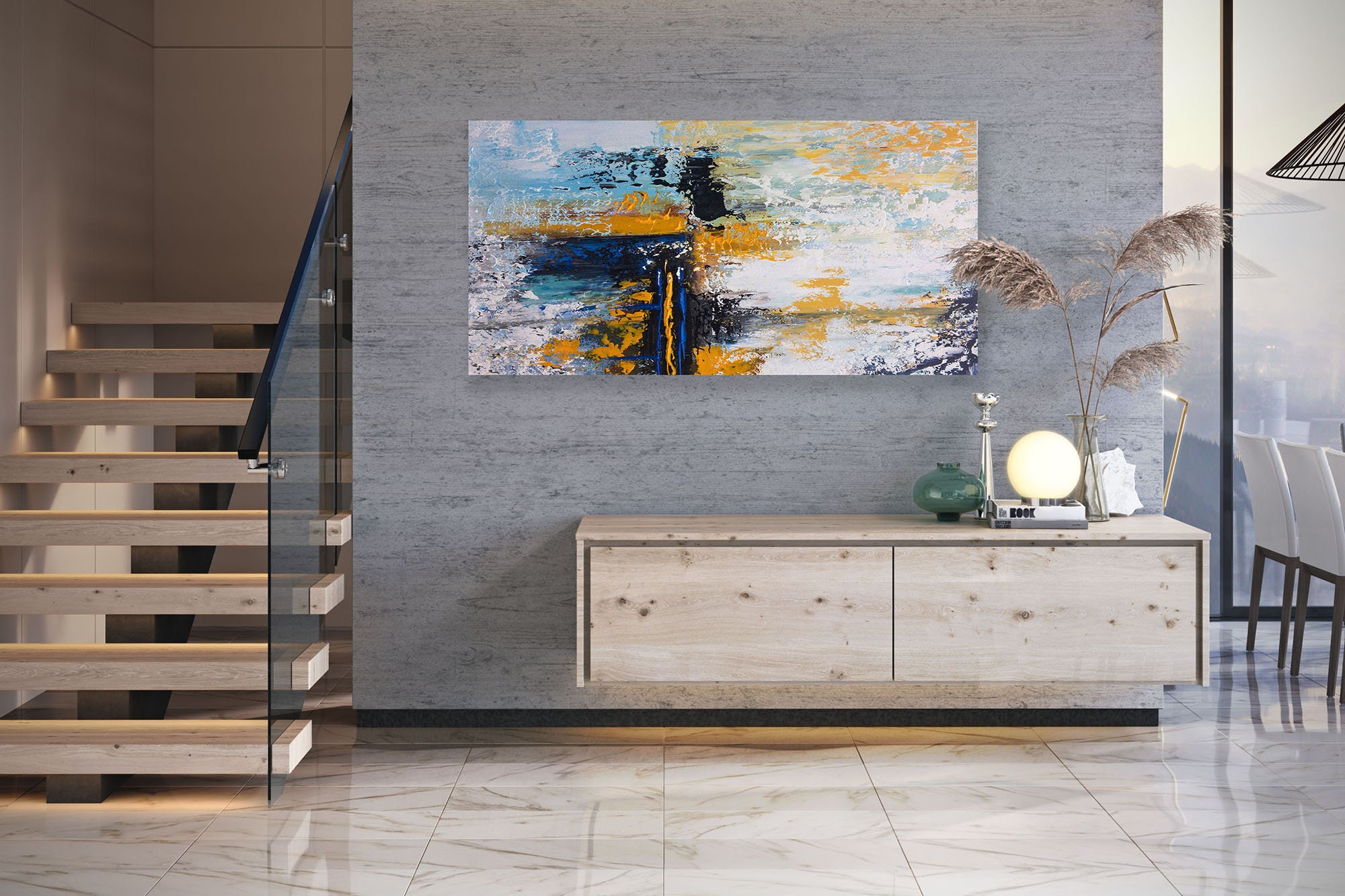 Large Modern Wall Art Paintinglarge Abstract Wall - Etsy UK