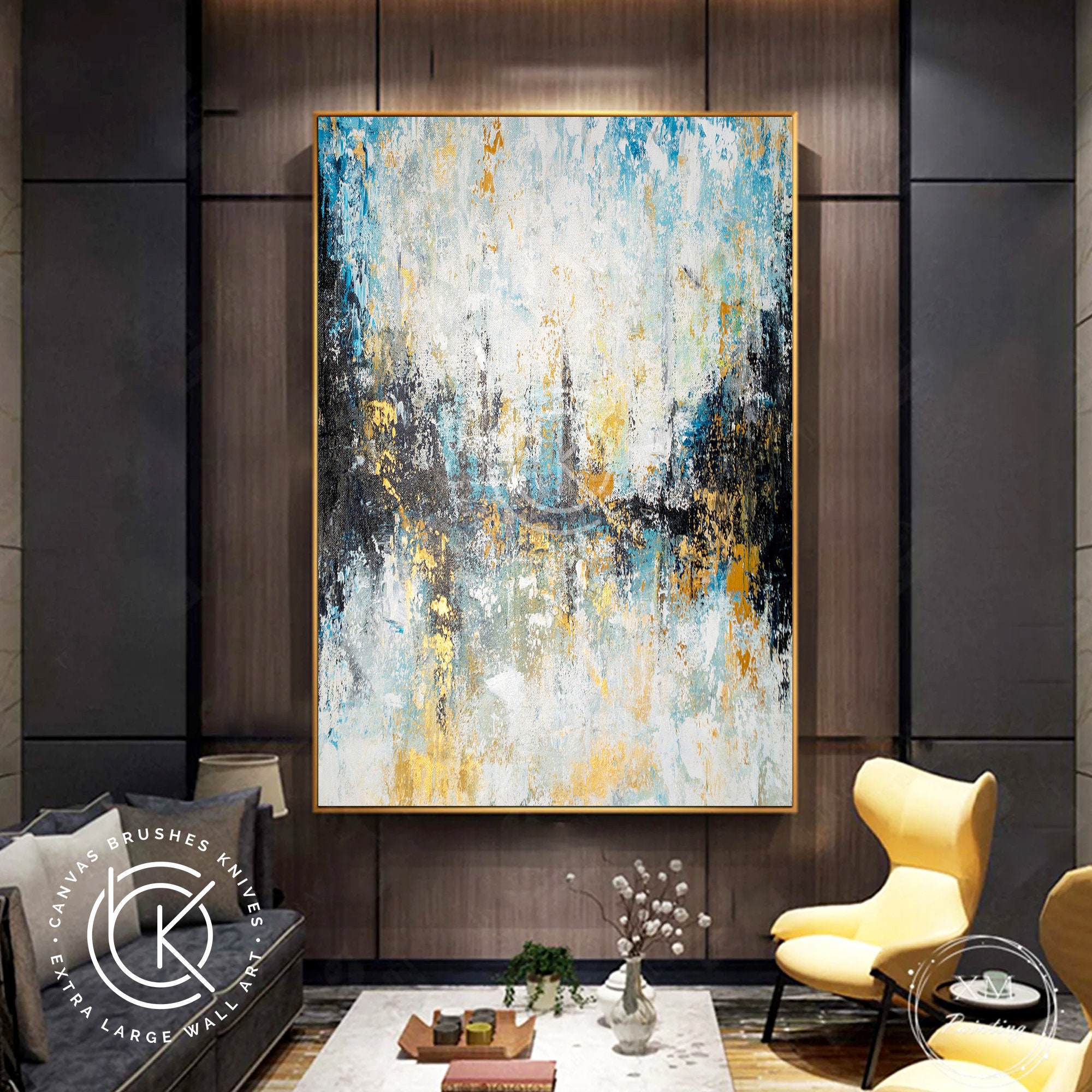 Large Abstract Painting On Canvas,Large Painting On Canvas,Painting Home  Decor,Canvas Large,Livingroom Decor