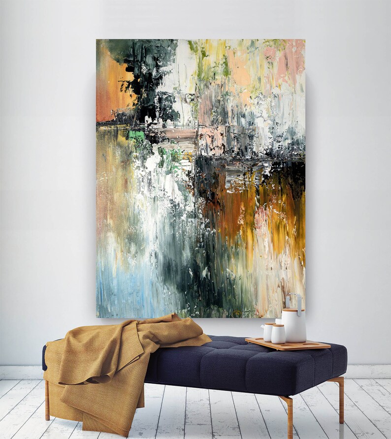 Original Abstract Canvas ArtLarge Abstract Canvas Artoil Etsy
