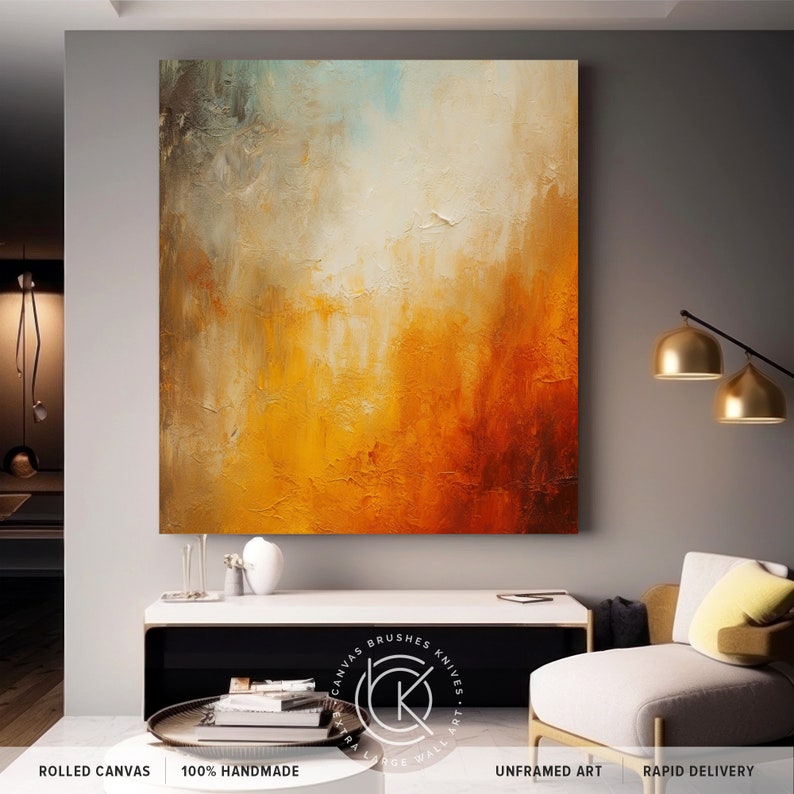 Peinture à l'huile verticale originale peinte à la main sur toile, oeuvre d'art murale texturée colorée pour chambre à coucher, cadeaux de Noël à personnaliser, cadeau pour maman image 10