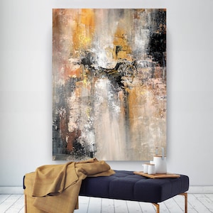 Large Abstract Painting,Modern abstract painting,original painting,bathroom wall art,xl abstract painting,acrylic textured art BNC032 image 4